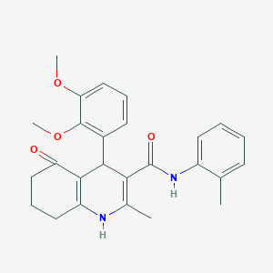 4-[2,3-bis(methyloxy)phenyl]-2-methyl-N-(2-methylphenyl)-5-oxo-1,4,5,6,7,8-hexahydroquinoline-3-carboxamide