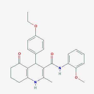 4-[4-(ethyloxy)phenyl]-2-methyl-N-[2-(methyloxy)phenyl]-5-oxo-1,4,5,6,7,8-hexahydroquinoline-3-carboxamide