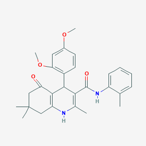 4-[2,4-bis(methyloxy)phenyl]-2,7,7-trimethyl-N-(2-methylphenyl)-5-oxo-1,4,5,6,7,8-hexahydroquinoline-3-carboxamide