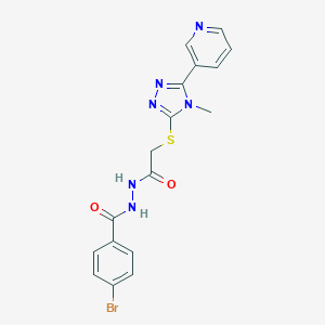 N'-[(4-bromophenyl)carbonyl]-2-[(4-methyl-5-pyridin-3-yl-4H-1,2,4-triazol-3-yl)sulfanyl]acetohydrazide