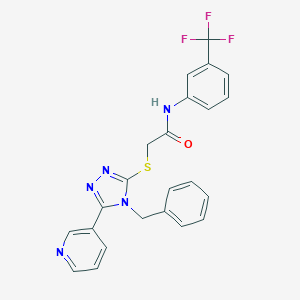 2-{[4-benzyl-5-(3-pyridinyl)-4H-1,2,4-triazol-3-yl]sulfanyl}-N-[3-(trifluoromethyl)phenyl]acetamide
