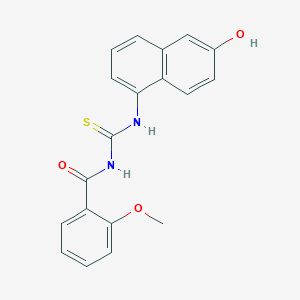 molecular formula C19H16N2O3S B4178650 N-[(6-hydroxynaphthalen-1-yl)carbamothioyl]-2-methoxybenzamide 