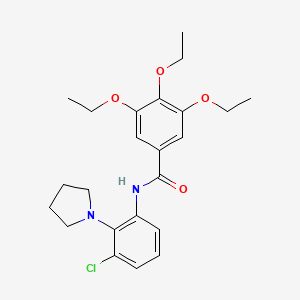 molecular formula C23H29ClN2O4 B4178774 N-(3-chloro-2-pyrrolidin-1-ylphenyl)-3,4,5-triethoxybenzamide 