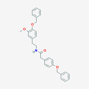 molecular formula C31H31NO4 B041788 N-[2-[3-Methoxy-4-(phenylmethoxy)phenyl]ethyl]-4-(phenylmethoxy)benzeneacetamide CAS No. 132257-11-5