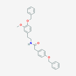 N-[2-(3-methoxy-4-phenylmethoxyphenyl)ethyl]-2-(4-phenylmethoxyphenyl)acetamide