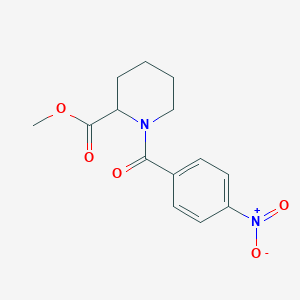 molecular formula C14H16N2O5 B4179065 Methyl 1-(4-nitrobenzoyl)piperidine-2-carboxylate 