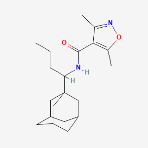 molecular formula C20H30N2O2 B4179294 N-(1-(Adamantan-1-yl)butyl)-3,5-dimethylisoxazole-4-carboxamide 