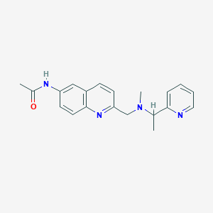 molecular formula C20H22N4O B4179312 N-[2-[[methyl(1-pyridin-2-ylethyl)amino]methyl]quinolin-6-yl]acetamide 