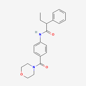 molecular formula C21H24N2O3 B4179333 N-[4-(morpholin-4-ylcarbonyl)phenyl]-2-phenylbutanamide 