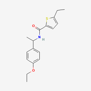 molecular formula C17H21NO2S B4179365 N-[1-(4-ethoxyphenyl)ethyl]-5-ethylthiophene-2-carboxamide 