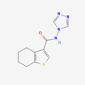 molecular formula C11H12N4OS B4179373 N-(1,2,4-triazol-4-yl)-4,5,6,7-tetrahydro-1-benzothiophene-3-carboxamide 