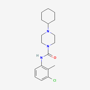 molecular formula C18H26ClN3O B4179394 N-(3-chloro-2-methylphenyl)-4-cyclohexylpiperazine-1-carboxamide 