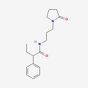 molecular formula C17H24N2O2 B4179397 N-[3-(2-oxopyrrolidin-1-yl)propyl]-2-phenylbutanamide 