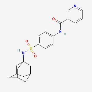molecular formula C22H25N3O3S B4179405 N-{4-[(ADAMANTAN-1-YL)SULFAMOYL]PHENYL}PYRIDINE-3-CARBOXAMIDE 