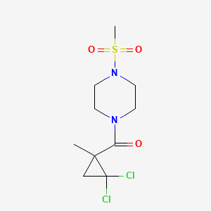molecular formula C10H16Cl2N2O3S B4179409 (2,2-Dichloro-1-methylcyclopropyl)[4-(methylsulfonyl)piperazin-1-yl]methanone 
