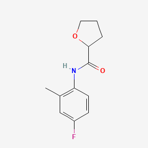 molecular formula C12H14FNO2 B4179417 N-(4-fluoro-2-methylphenyl)oxolane-2-carboxamide 