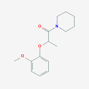 molecular formula C15H21NO3 B4179468 2-(2-METHOXYPHENOXY)-1-PIPERIDINO-1-PROPANONE 