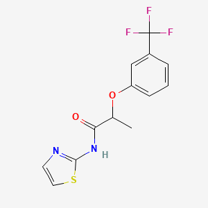 molecular formula C13H11F3N2O2S B4179480 N-(1,3-thiazol-2-yl)-2-[3-(trifluoromethyl)phenoxy]propanamide 