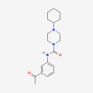 molecular formula C19H27N3O2 B4179522 N-(3-acetylphenyl)-4-cyclohexylpiperazine-1-carboxamide 