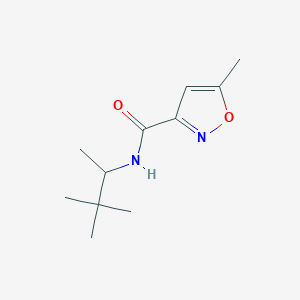 molecular formula C11H18N2O2 B4179634 N-(3,3-dimethylbutan-2-yl)-5-methyl-1,2-oxazole-3-carboxamide 