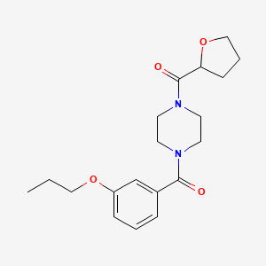 molecular formula C19H26N2O4 B4179643 Oxolan-2-yl-[4-(3-propoxybenzoyl)piperazin-1-yl]methanone 