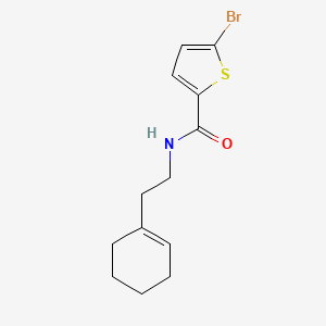 molecular formula C13H16BrNOS B4179710 5-bromo-N-[2-(cyclohex-1-en-1-yl)ethyl]thiophene-2-carboxamide 