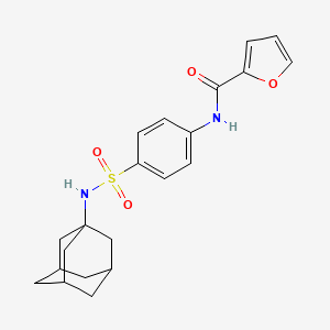 molecular formula C21H24N2O4S B4179731 N-{4-[(ADAMANTAN-1-YL)SULFAMOYL]PHENYL}FURAN-2-CARBOXAMIDE 