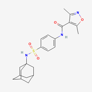 molecular formula C22H27N3O4S B4179806 N-[4-(ADAMANTAN-1-YLSULFAMOYL)PHENYL]-3,5-DIMETHYL-4-ISOXAZOLECARBOXAMIDE 