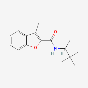 molecular formula C16H21NO2 B4179907 N-(3,3-dimethylbutan-2-yl)-3-methyl-1-benzofuran-2-carboxamide 
