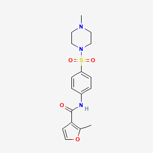 molecular formula C17H21N3O4S B4179934 2-methyl-N-{4-[(4-methylpiperazin-1-yl)sulfonyl]phenyl}furan-3-carboxamide 