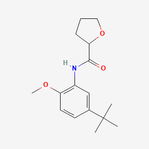 molecular formula C16H23NO3 B4179962 N-(5-tert-butyl-2-methoxyphenyl)oxolane-2-carboxamide 