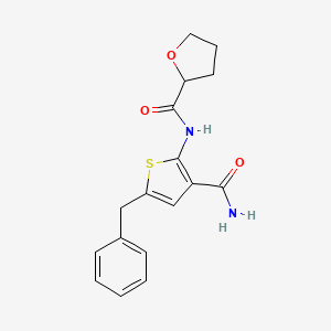 molecular formula C17H18N2O3S B4180069 N-(5-benzyl-3-carbamoylthiophen-2-yl)oxolane-2-carboxamide 