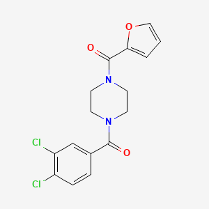 molecular formula C16H14Cl2N2O3 B4180120 (3,4-DICHLOROPHENYL)[4-(2-FURYLCARBONYL)PIPERAZINO]METHANONE 
