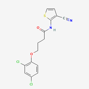 molecular formula C15H12Cl2N2O2S B4180232 N-(3-cyanothiophen-2-yl)-4-(2,4-dichlorophenoxy)butanamide 