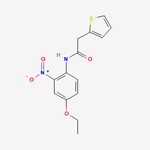 molecular formula C14H14N2O4S B4180253 N-(4-ethoxy-2-nitrophenyl)-2-(thiophen-2-yl)acetamide 