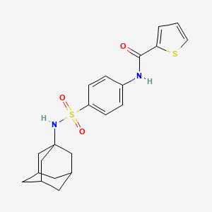 molecular formula C21H24N2O3S2 B4180285 N-{4-[(ADAMANTAN-1-YL)SULFAMOYL]PHENYL}THIOPHENE-2-CARBOXAMIDE 