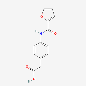 molecular formula C13H11NO4 B4180401 2-{4-[(2-FURYLCARBONYL)AMINO]PHENYL}ACETIC ACID 