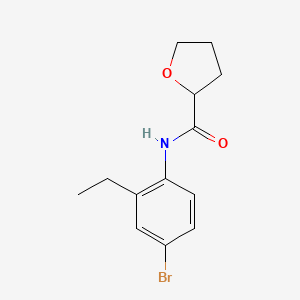 molecular formula C13H16BrNO2 B4180412 N-(4-bromo-2-ethylphenyl)oxolane-2-carboxamide 