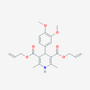 molecular formula C23H27NO6 B418043 Diallyl 4-(3,4-dimethoxyphenyl)-2,6-dimethyl-1,4-dihydro-3,5-pyridinedicarboxylate 