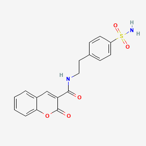 molecular formula C18H16N2O5S B4180564 2-oxo-N-[2-(4-sulfamoylphenyl)ethyl]-2H-chromene-3-carboxamide 
