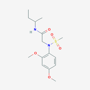 molecular formula C15H24N2O5S B418062 N-(sec-butyl)-2-[2,4-dimethoxy(methylsulfonyl)anilino]acetamide 