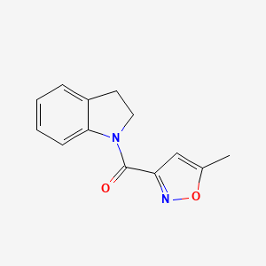 molecular formula C13H12N2O2 B4180705 Indolin-1-yl(5-methylisoxazol-3-yl)methanone CAS No. 830339-85-0