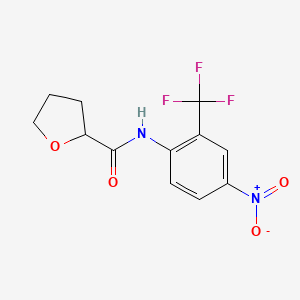 molecular formula C12H11F3N2O4 B4180721 N-[4-nitro-2-(trifluoromethyl)phenyl]oxolane-2-carboxamide 