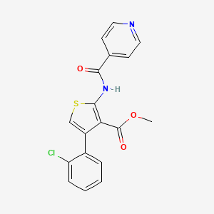 molecular formula C18H13ClN2O3S B4180729 METHYL 4-(2-CHLOROPHENYL)-2-(PYRIDINE-4-AMIDO)THIOPHENE-3-CARBOXYLATE 