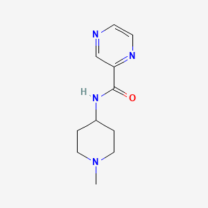molecular formula C11H16N4O B4180744 N-(1-methylpiperidin-4-yl)pyrazine-2-carboxamide 