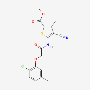 molecular formula C17H15ClN2O4S B4180808 METHYL 5-{[2-(2-CHLORO-5-METHYLPHENOXY)ACETYL]AMINO}-4-CYANO-3-METHYL-2-THIOPHENECARBOXYLATE 