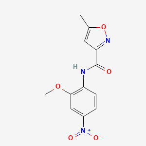 molecular formula C12H11N3O5 B4180823 N-(2-methoxy-4-nitrophenyl)-5-methyl-1,2-oxazole-3-carboxamide CAS No. 717858-22-5