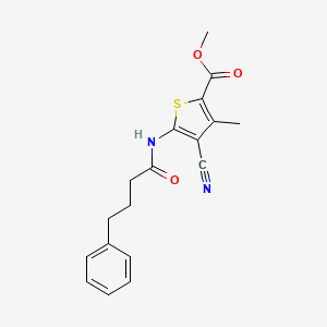 molecular formula C18H18N2O3S B4180829 methyl 4-cyano-3-methyl-5-[(4-phenylbutanoyl)amino]-2-thiophenecarboxylate 