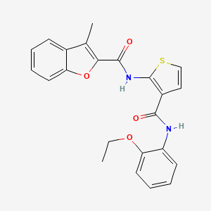 molecular formula C23H20N2O4S B4180856 N-{3-[(2-ethoxyphenyl)carbamoyl]thiophen-2-yl}-3-methyl-1-benzofuran-2-carboxamide 
