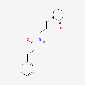 molecular formula C16H22N2O2 B4180864 N-[3-(2-oxopyrrolidin-1-yl)propyl]-3-phenylpropanamide 